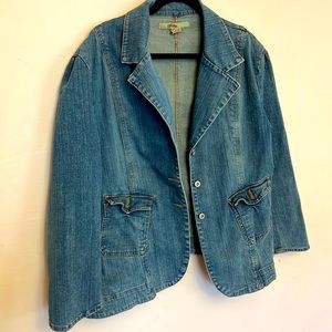 Denim Blazer Plus Size